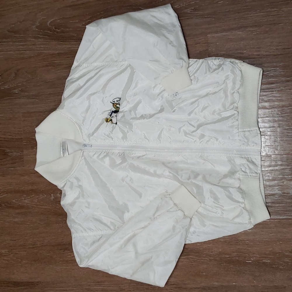 (M) Vintage Embroidered Charlie Brown's Snoopy Bomber Jacket Retro 80s 90s